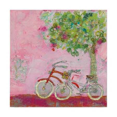 Trademark Fine Art Kellie Day 'Pink Bicycles' Canvas Art, 14x14 WAP04840-C1414GG
